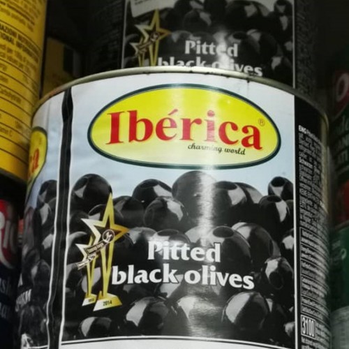 Iberica Pitted Black Olives 3kg/can