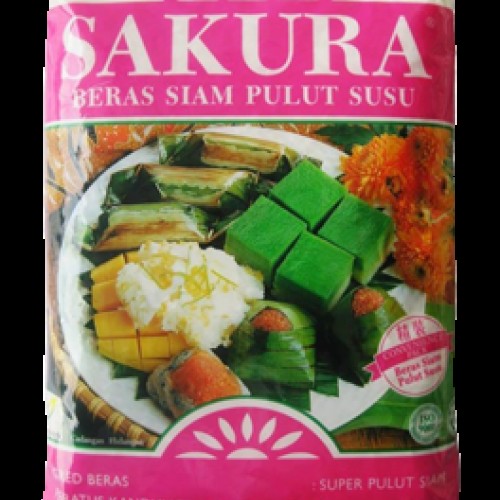 Sakura Brand Beras Siam Pulut Susu 1KG/PKT